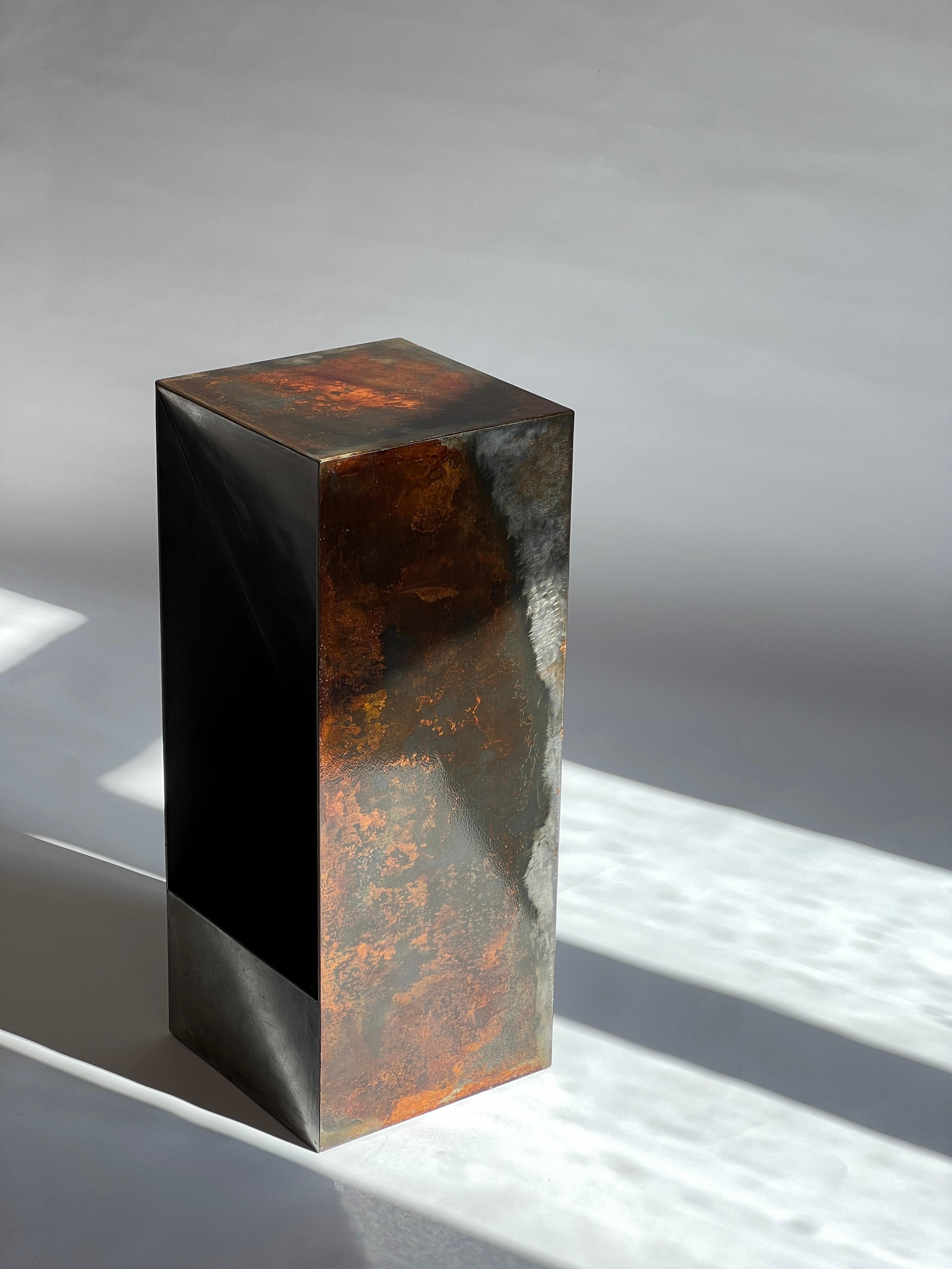 Contemporary Bar Stool by Baker Street Boys, Raw Steel, HandCrafted