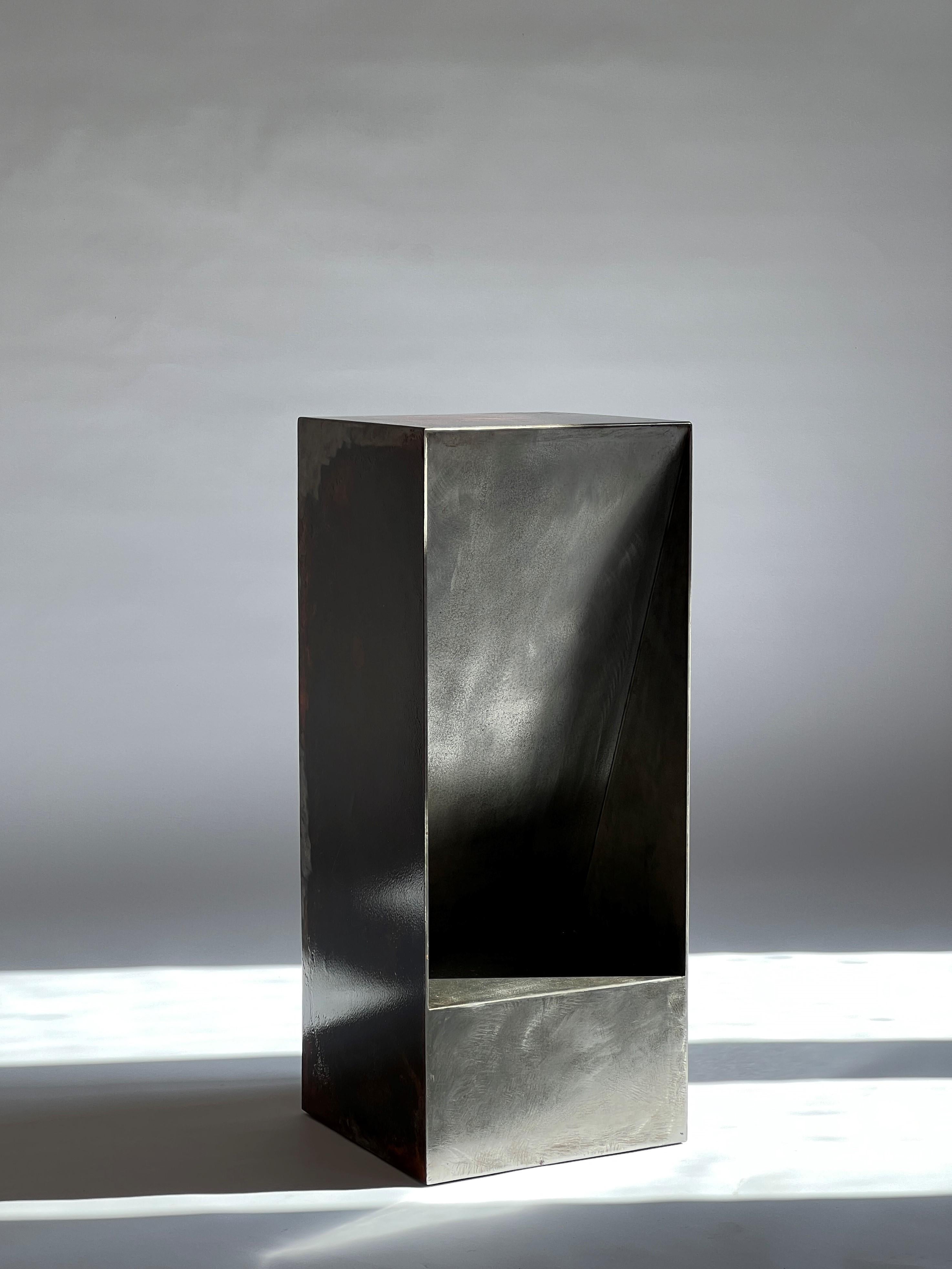 Contemporary Bar Stool by Baker Street Boys, Raw Steel, HandCrafted