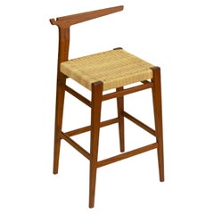 Contemporary Bar Stool in Brazilian Hardwood and Cord by Ricardo Graham