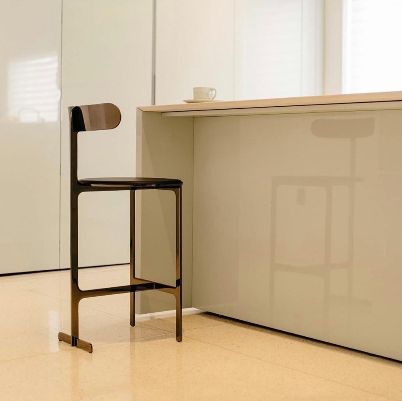 Contemporary Barhocker 'Park Place' von Man of Parts, 75 cm, Dedar, Karakorum 001 im Angebot 5