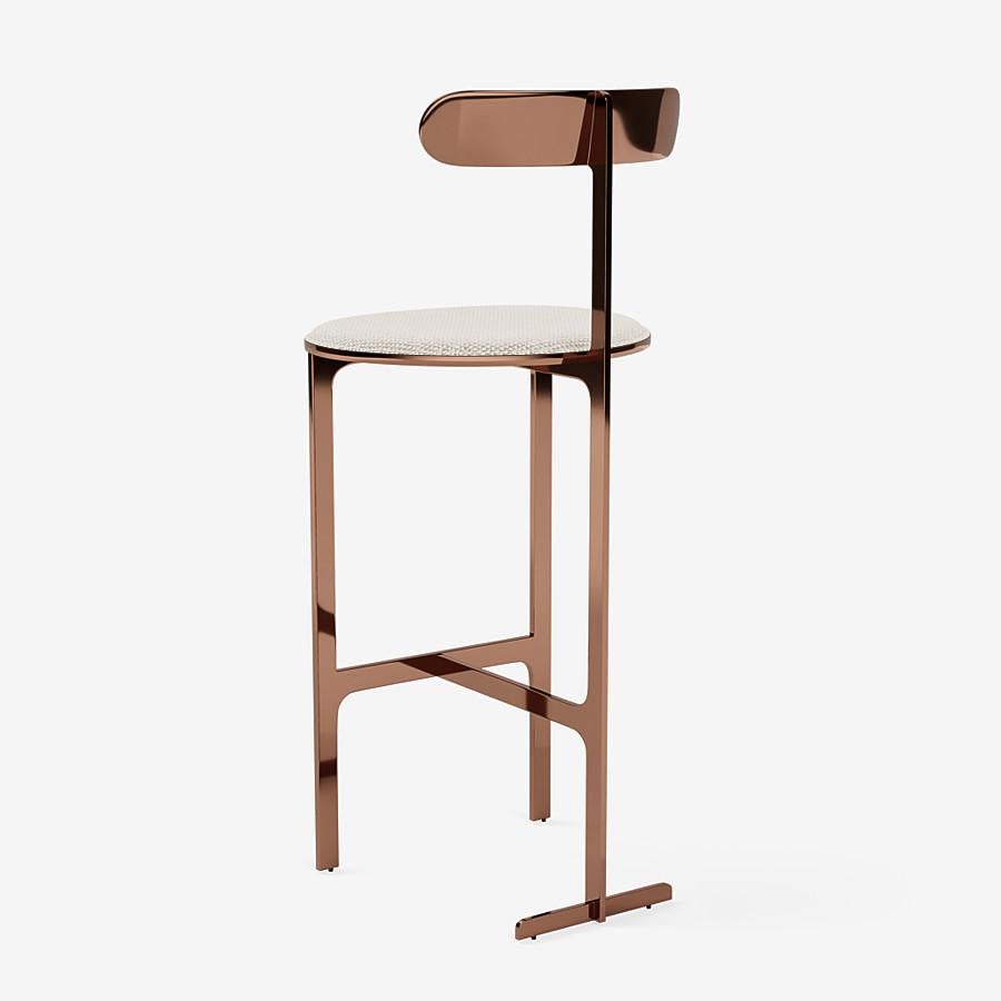Contemporary Barhocker 'Park Place' von Man of Parts, 75 cm, Dedar, Karakorum 001 (Metall) im Angebot