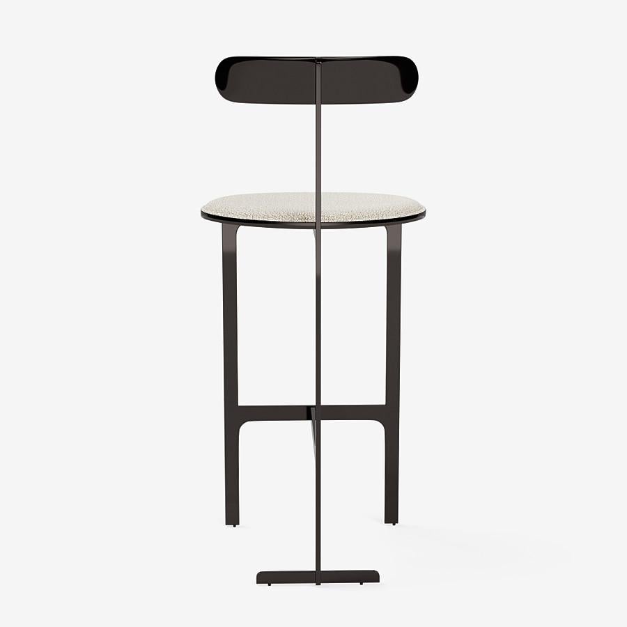 Contemporary Bar Stool 'Park Place' by Man of Parts, 75 cm, Sahco, Safire 007 For Sale 5