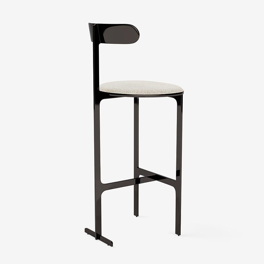 Contemporary Bar Stool 'Park Place' by Man of Parts, 75 cm, Sahco, Safire 007 For Sale 7