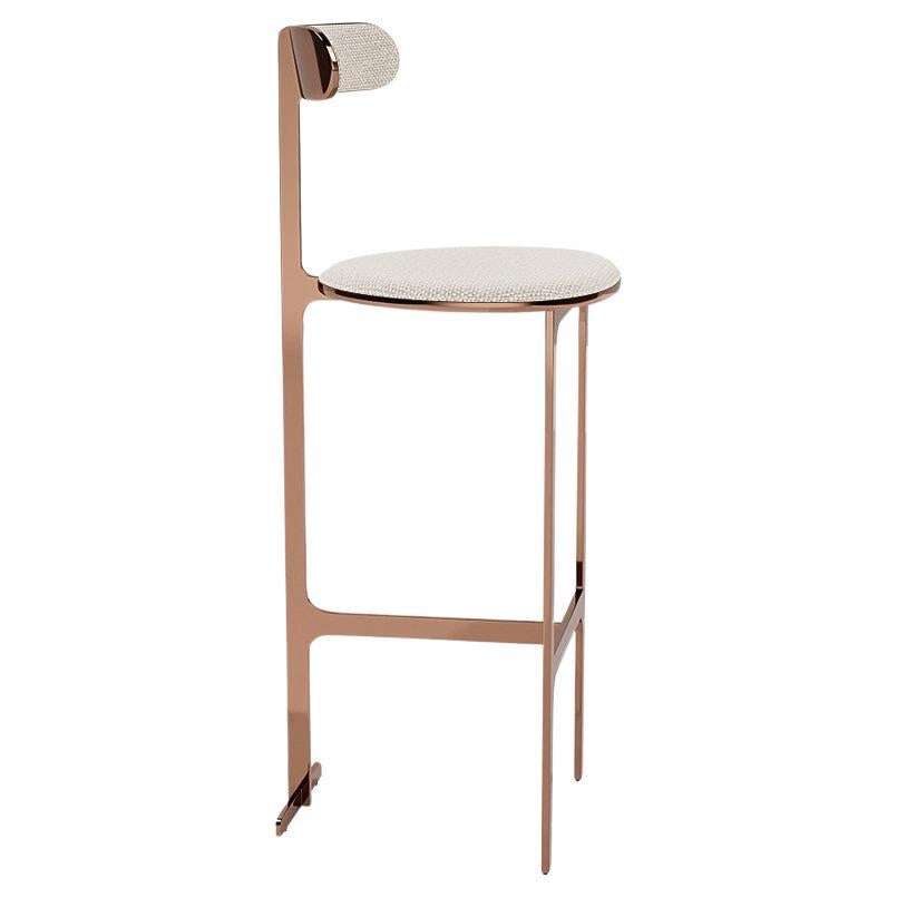 Contemporary Bar Stool 'Park Place' by Man of Parts, 75 cm, Sahco, Safire 007 For Sale
