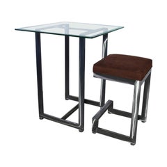 Retro Contemporary Bar Table and Bar Stool