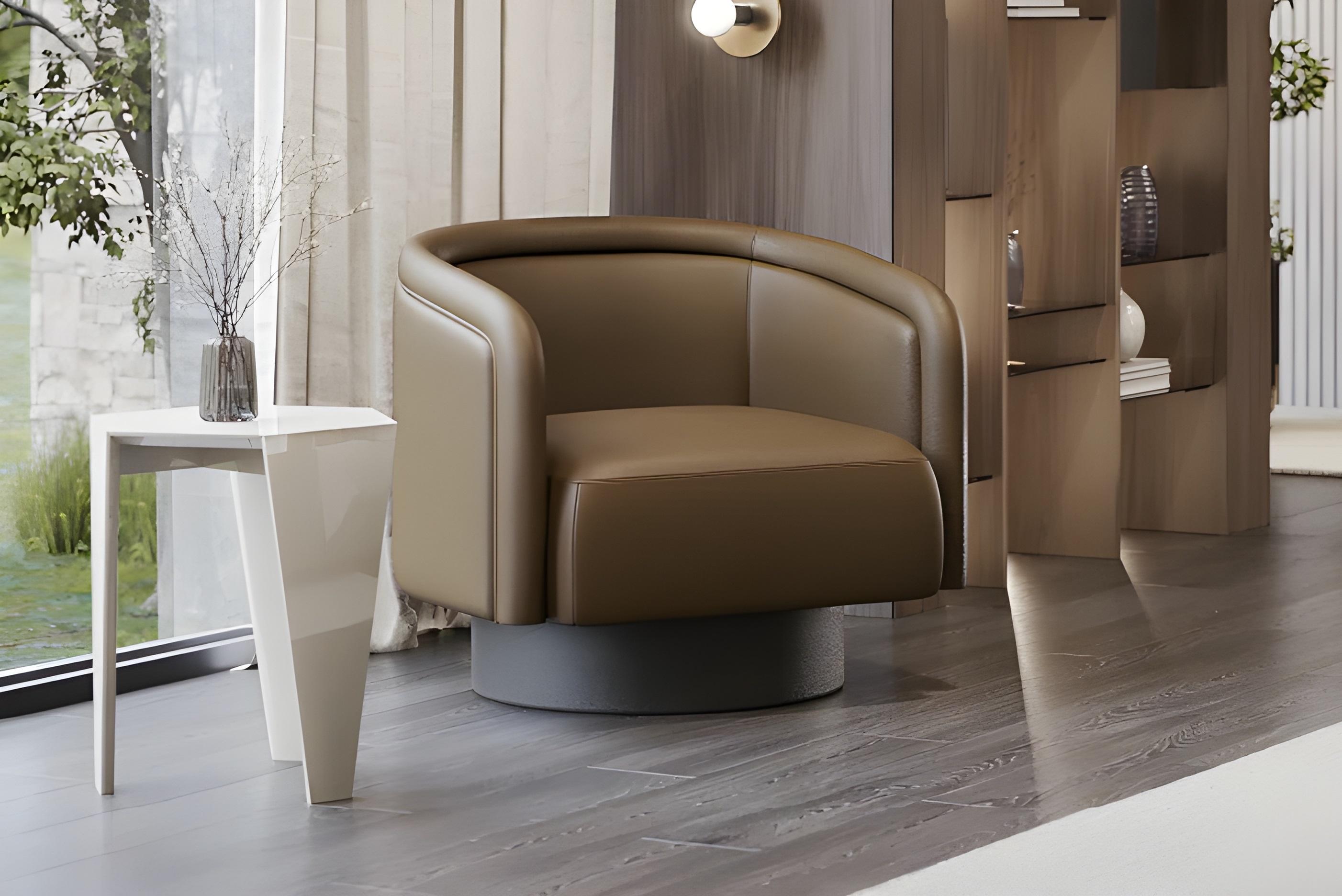 Sillón contemporáneo tapizado en terciopelo Performance con base de madera en Nuevo estado para la venta en NEW YORK, NY