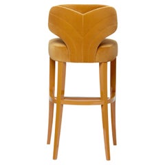 Contemporary Barstool with Seaming Details on the Back