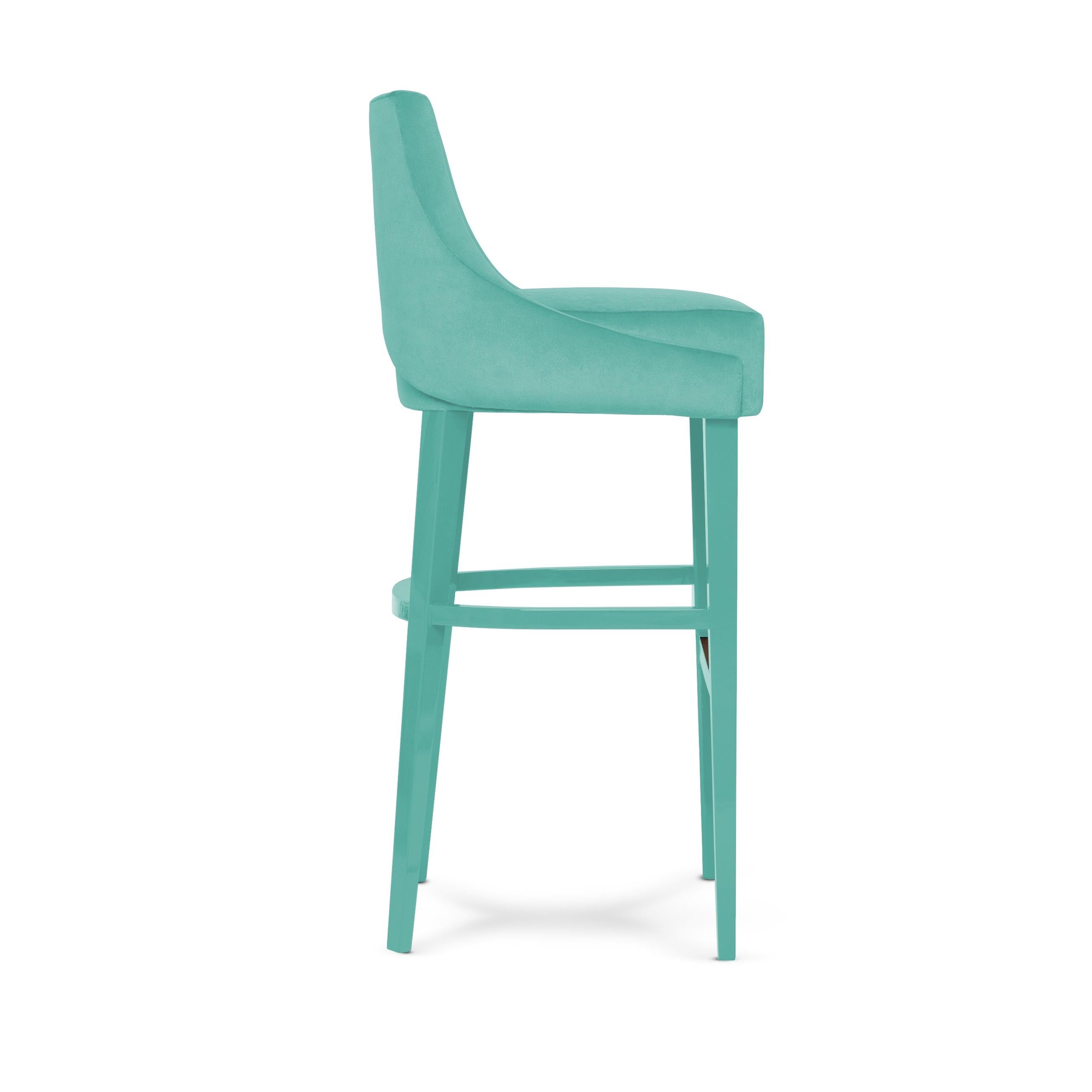 Contemporary Barstool w/ Seaming Details For Sale 4
