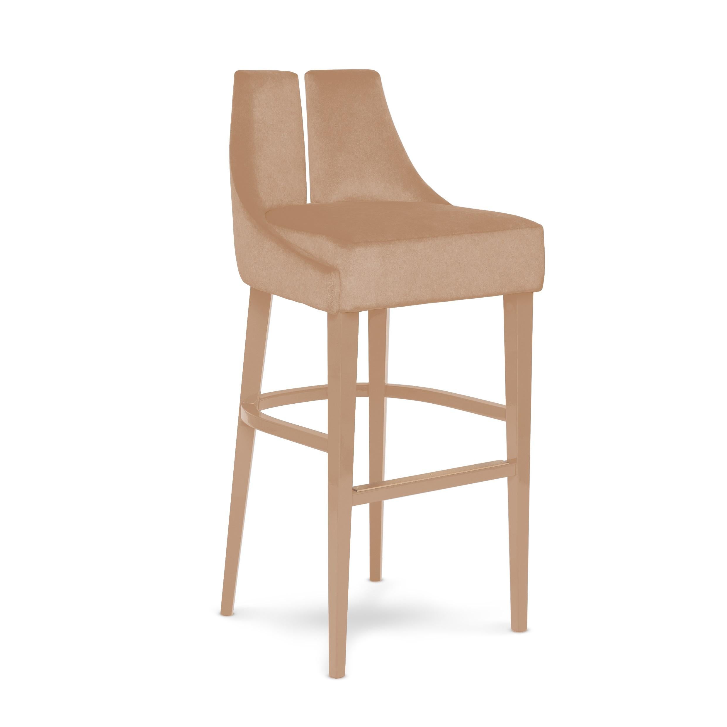 Contemporary Barstool w/ Seaming Details For Sale 6