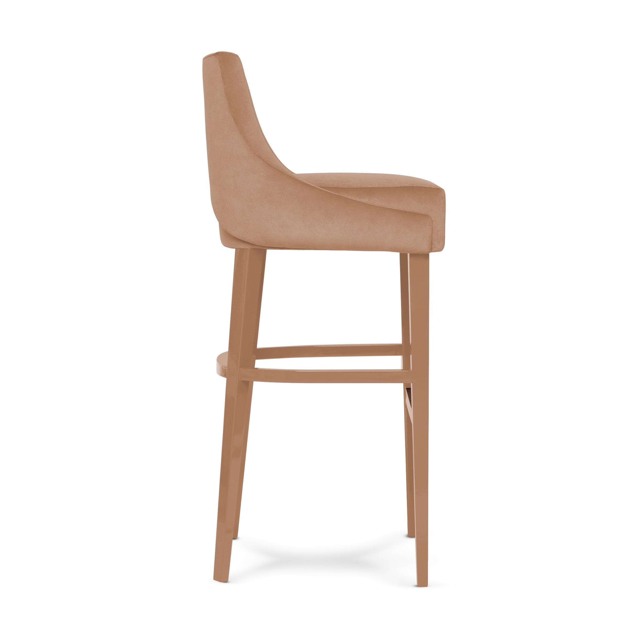 Contemporary Barstool w/ Seaming Details For Sale 8