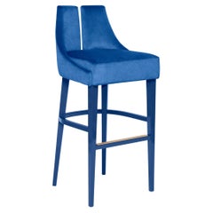 Modern Velvet Barstool by Munna Design Studio, Cutomizable