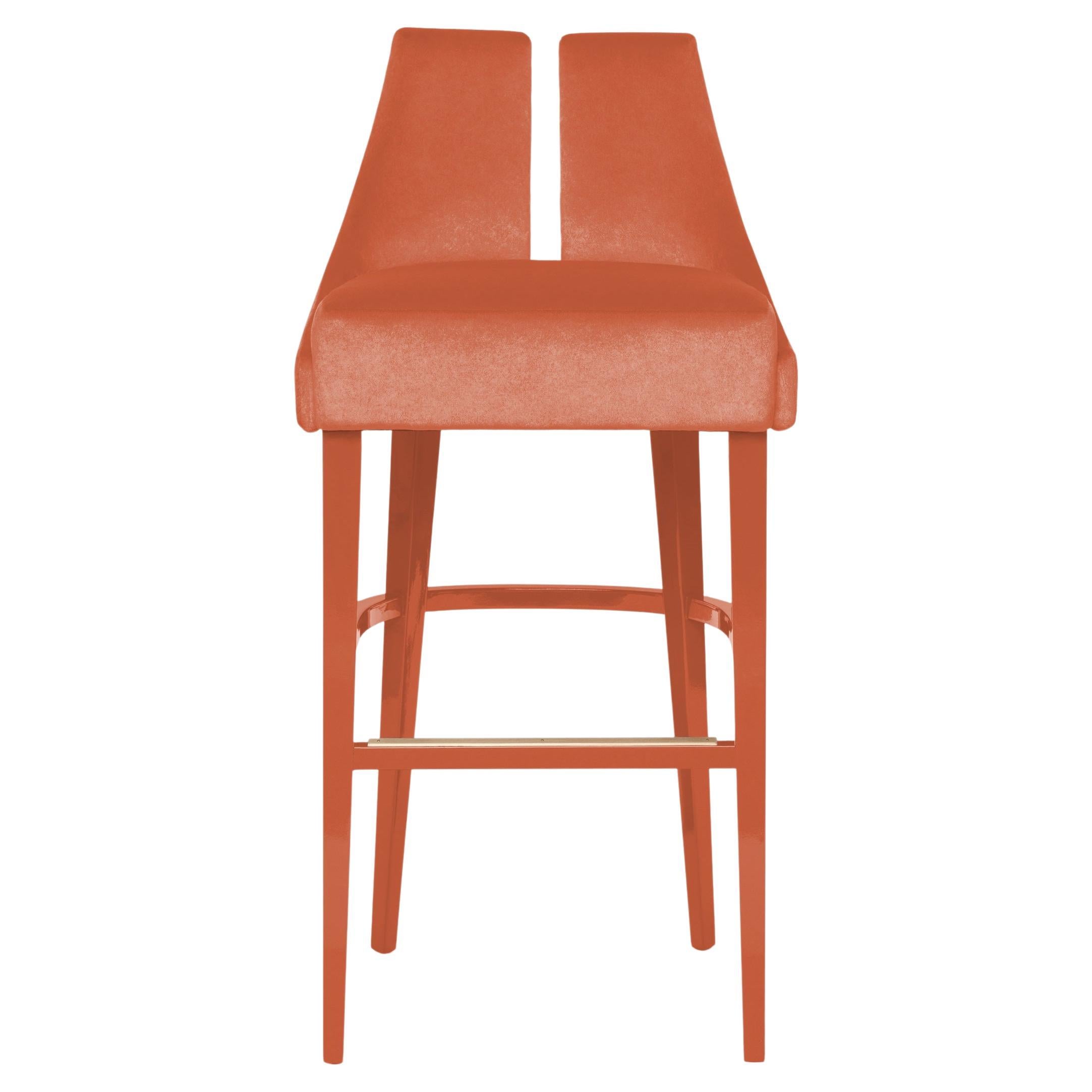 Contemporary Barstool w/ Seaming Details For Sale