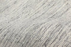 Contemporary Bauer Collection Grey Handmade Wool Rug by Doris Leslie Blau