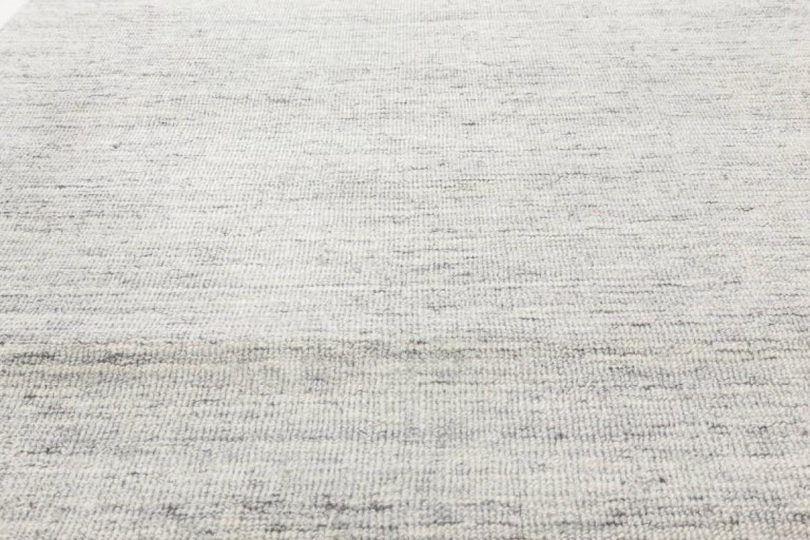 Modern Contemporary Bauer Collection Grey Handmade Wool Rug by Doris Leslie Blau For Sale