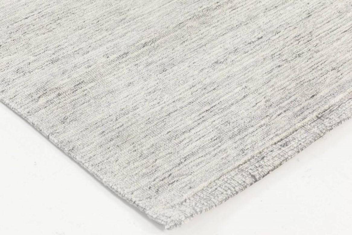 Indian Contemporary Bauer Collection Grey Handmade Wool Rug by Doris Leslie Blau For Sale