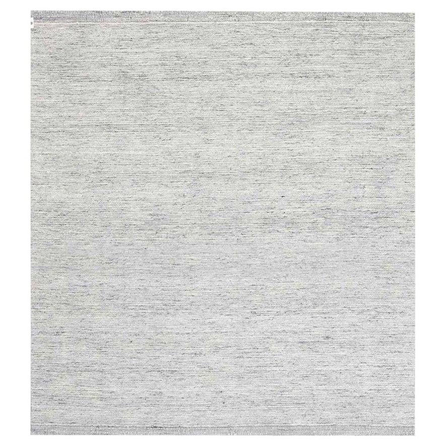 Contemporary Bauer Collection Grey Handmade Wool Rug by Doris Leslie Blau For Sale