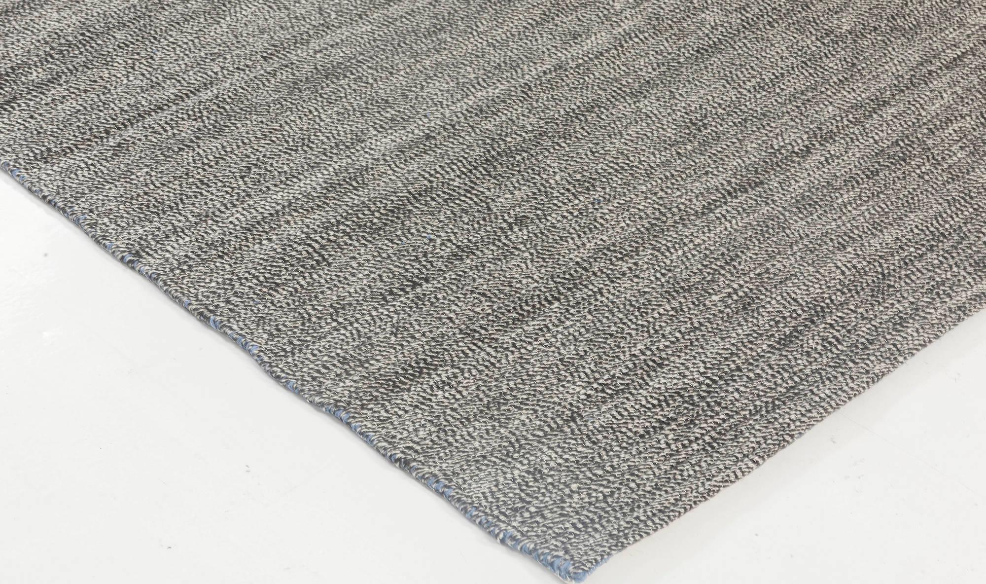 Hand-Knotted Contemporary Bauer Minimalist Handmade Wool Rug by Doris Leslie Blau For Sale