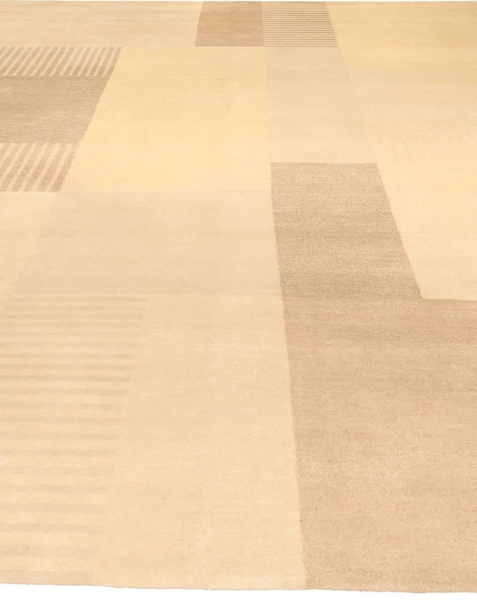 Modern Contemporary Bauhaus Handmade Wool and Silk Rug by Doris Leslie Blau For Sale