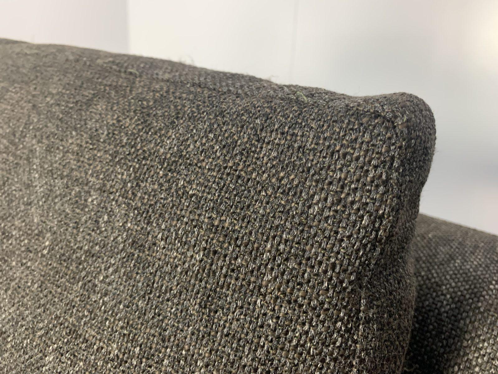 Contemporary B&B Italia “Charles” L-Shape Sofa, in Dark Grey & Brown Fabric 4