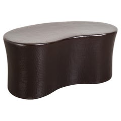 Contemporary Bean-Shape Bench in Antiqued Copper by Robert Kuo, Limited Edition