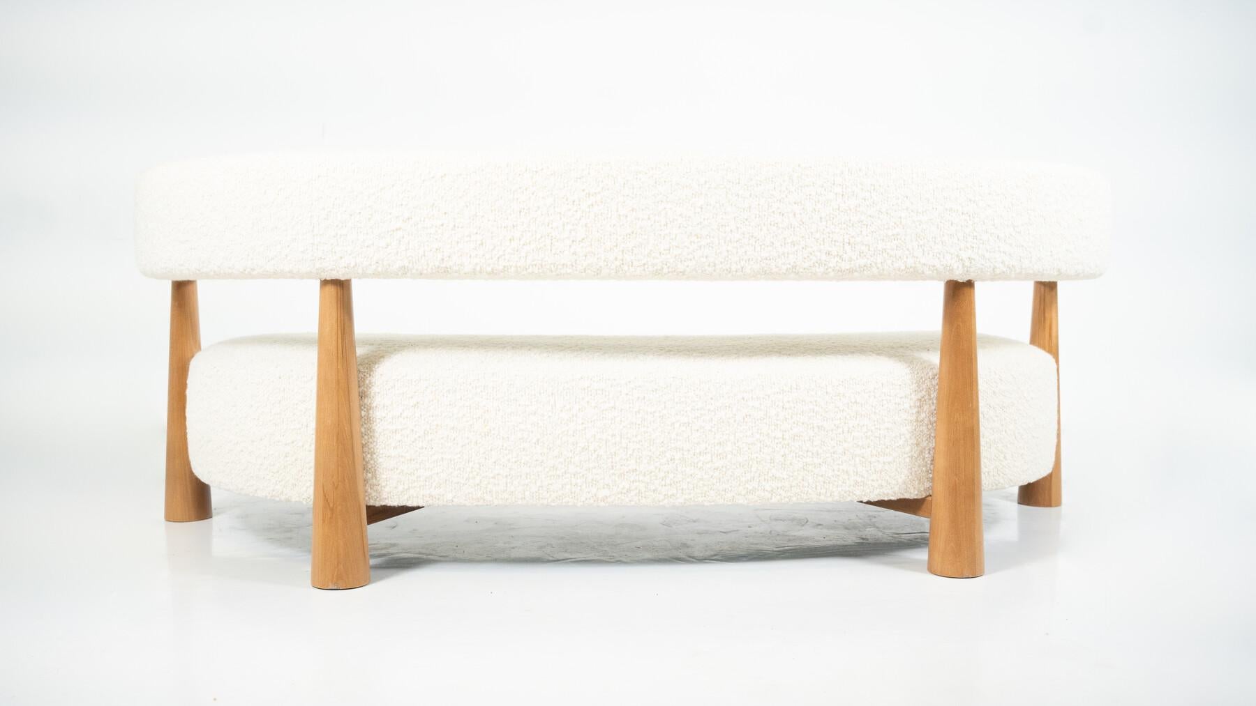 Contemporary Bean Shaped Sofa, weißer Bezug, Italien im Angebot 4