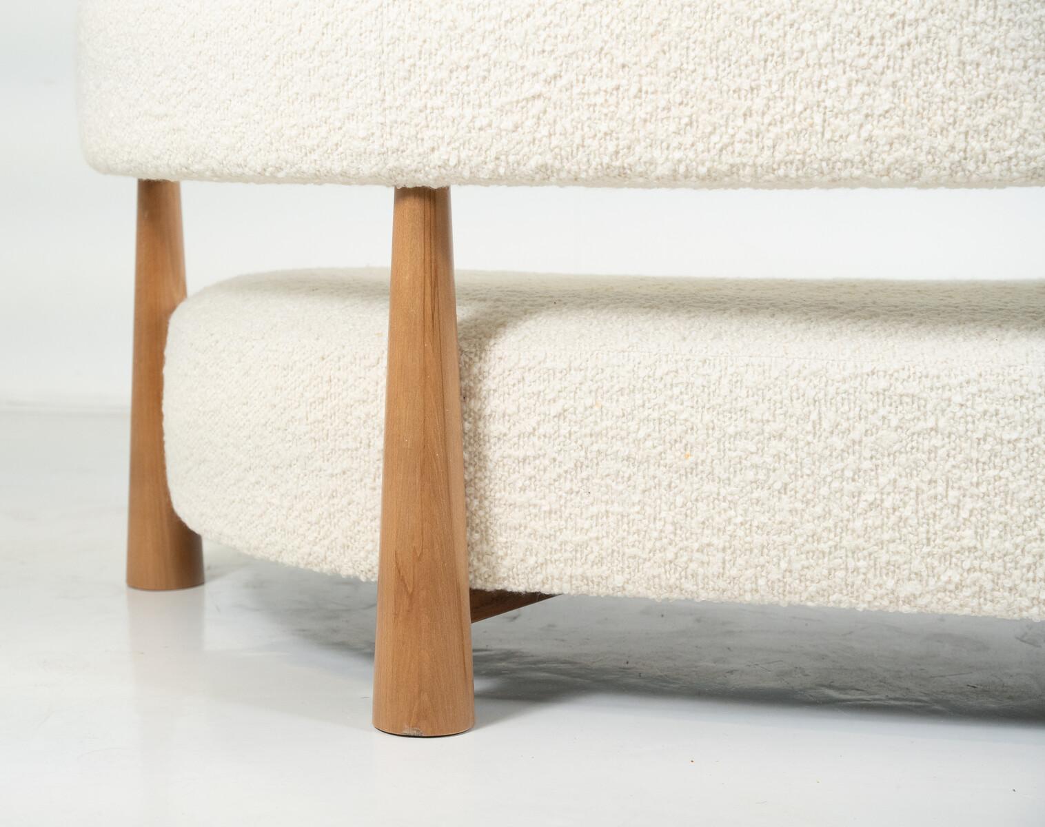 Contemporary Bean Shaped Sofa, weißer Bezug, Italien im Angebot 5