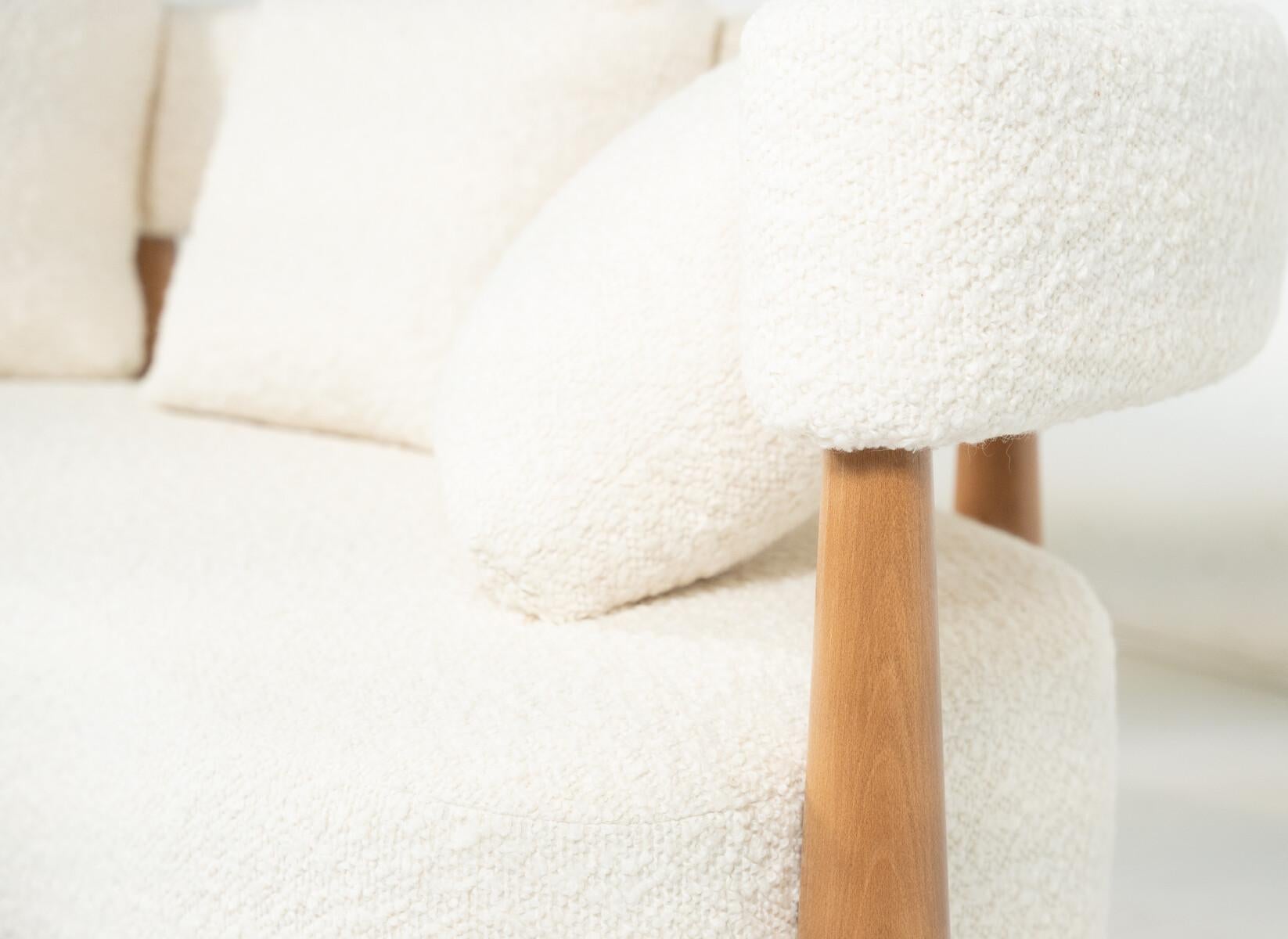 Contemporary Bean Shaped Sofa, weißer Bezug, Italien im Angebot 1
