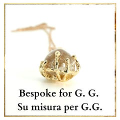 Bea Barzaghi Powerful Healing Rutilated Quartz Grounding Yellow Gold Pendant