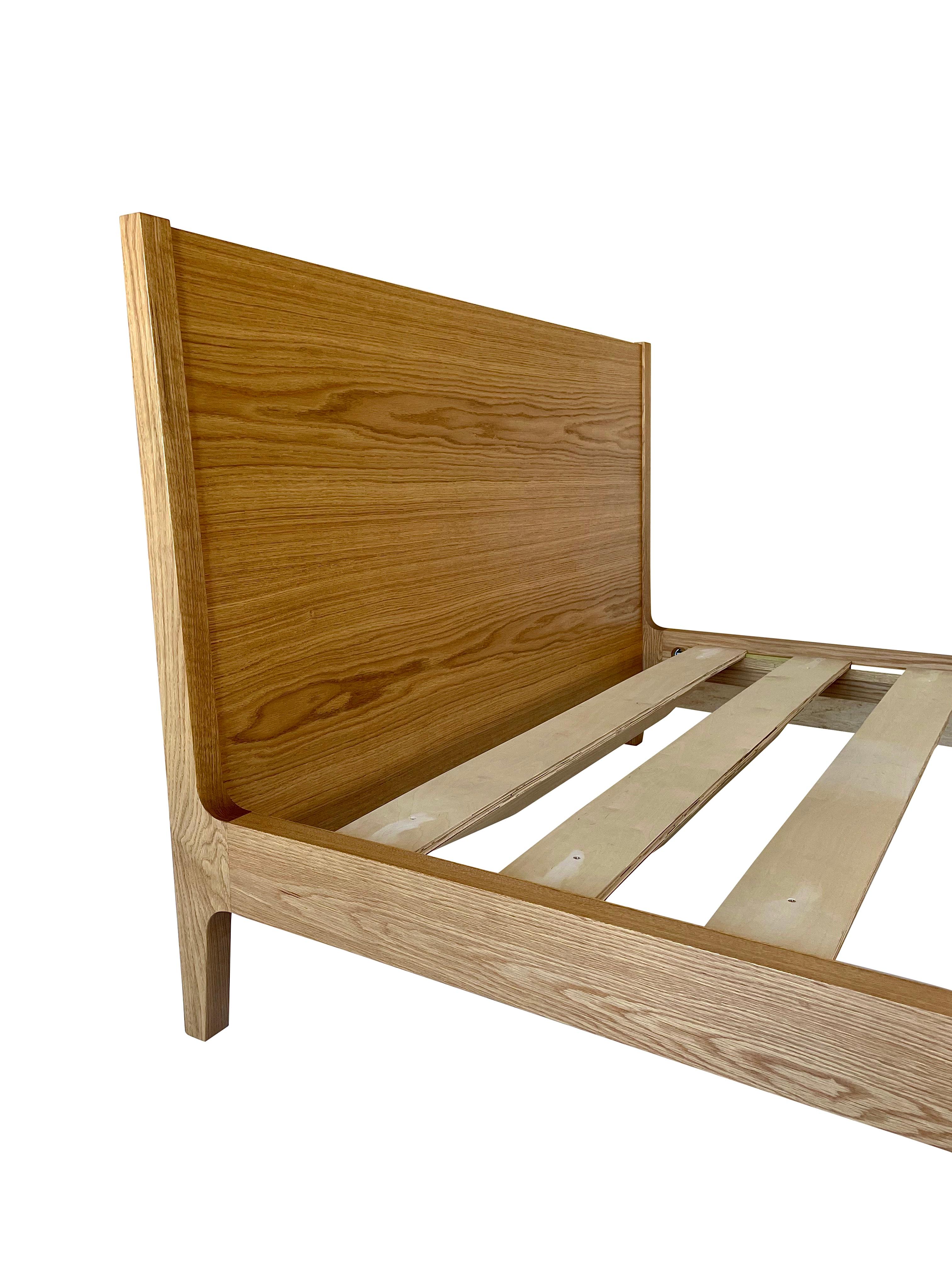 Hand-Crafted Contemporary Bed Built in White Oak by Boyd & Allister For Sale
