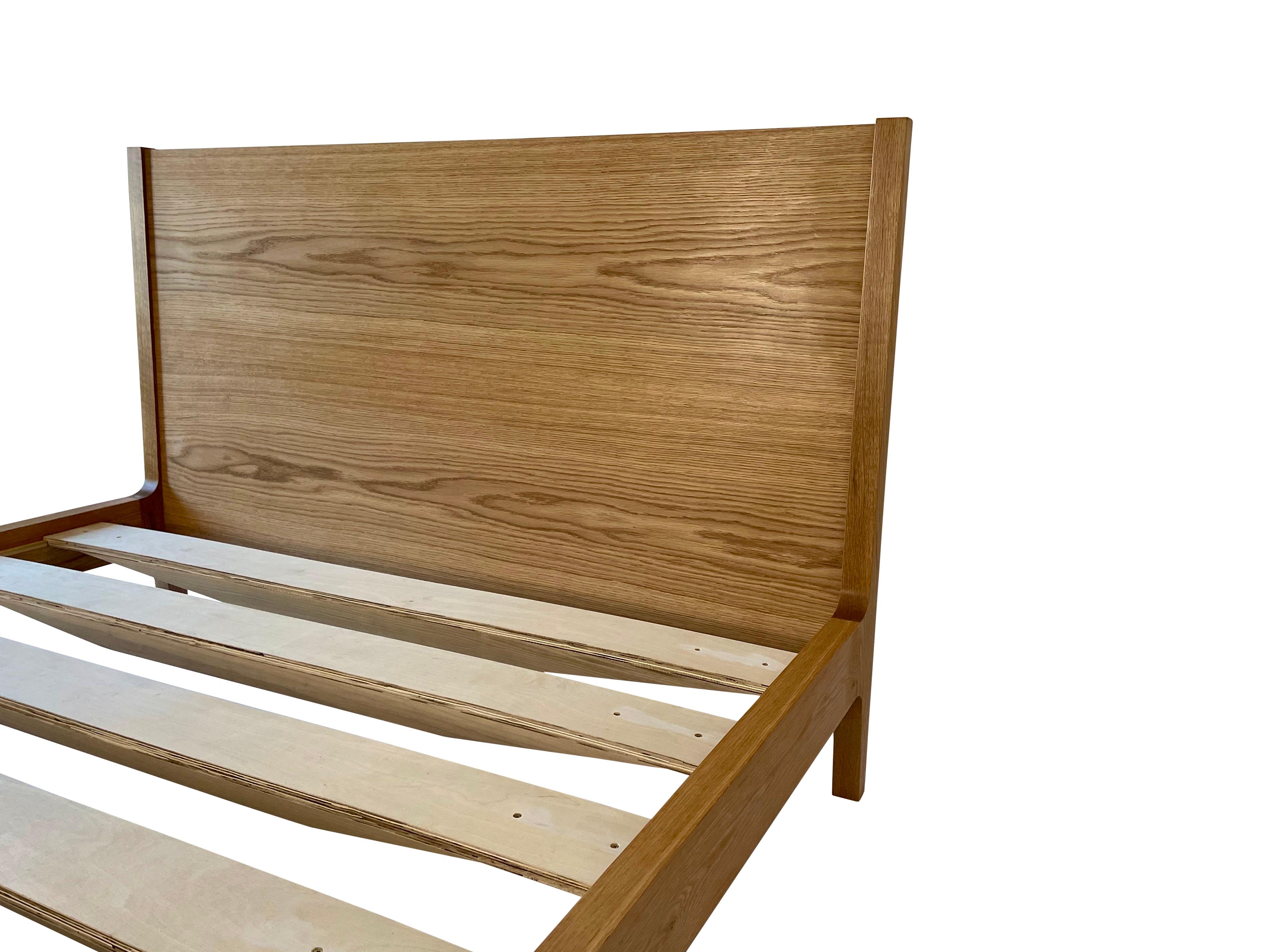 Contemporary Bed Built in White Oak by Boyd & Allister In New Condition For Sale In Santa Fe, NM