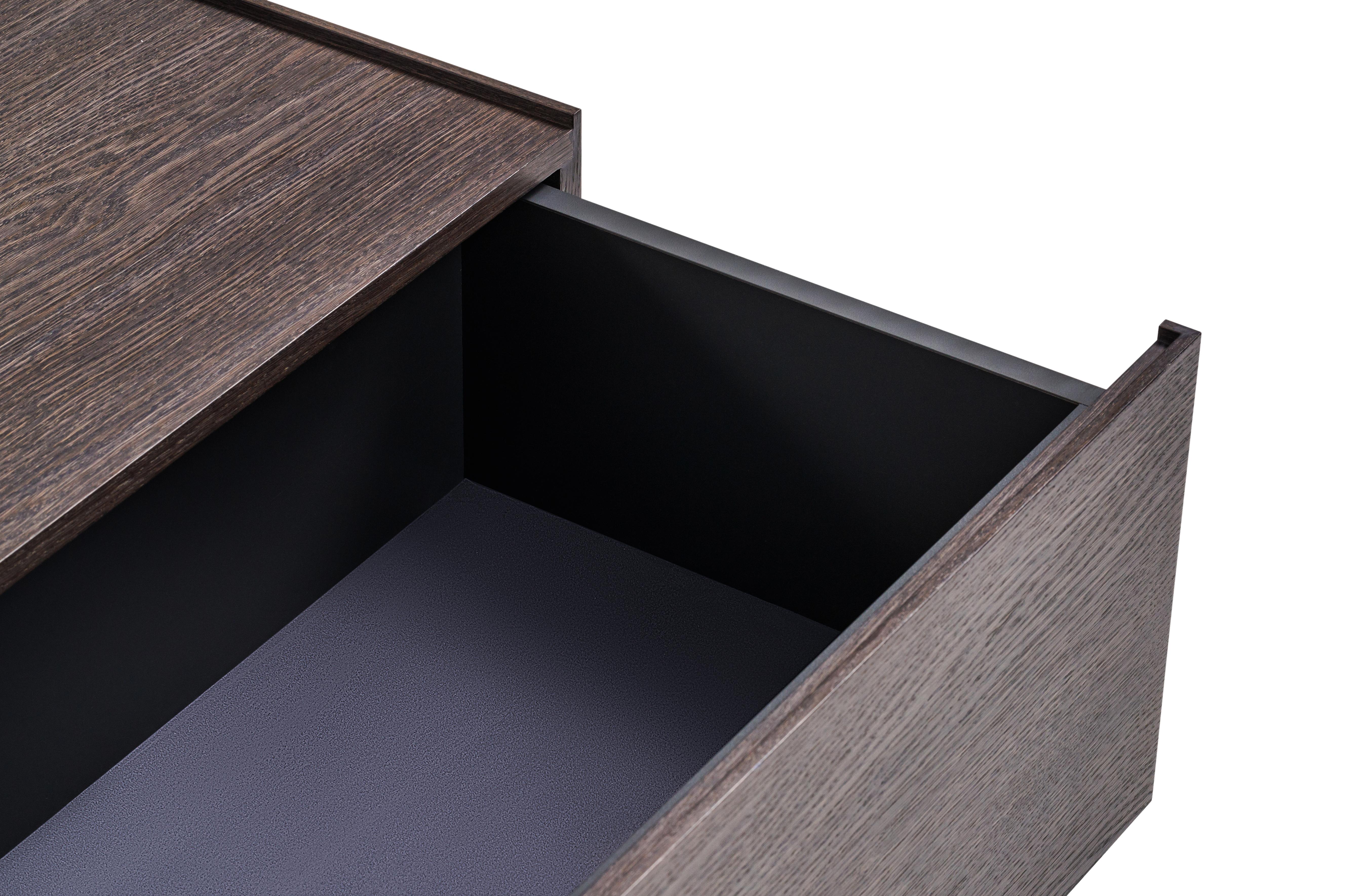 Contemporary Nachttisch 'Minimalista' aus Holz von Palo Nero im Angebot 7