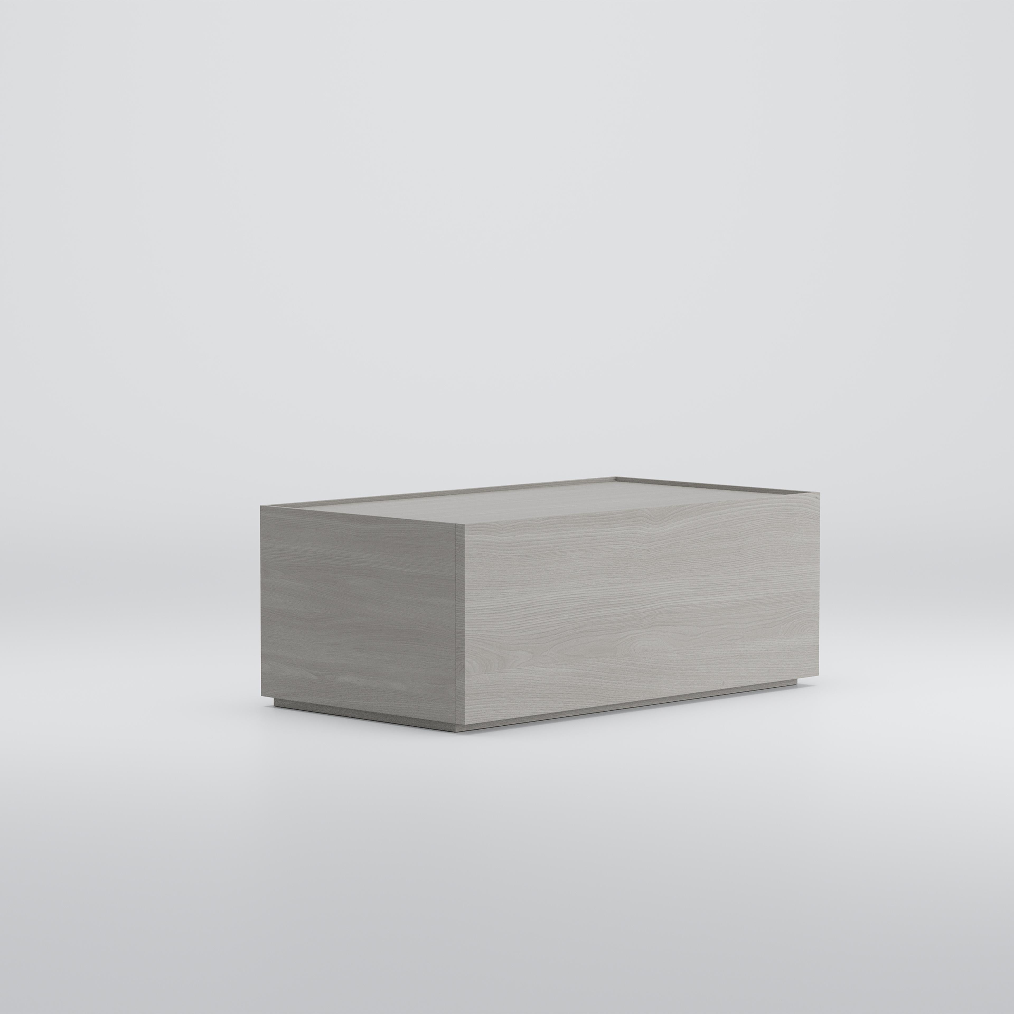 Contemporary Nachttisch 'Minimalista' aus Holz von Palo Nero (Emaille) im Angebot