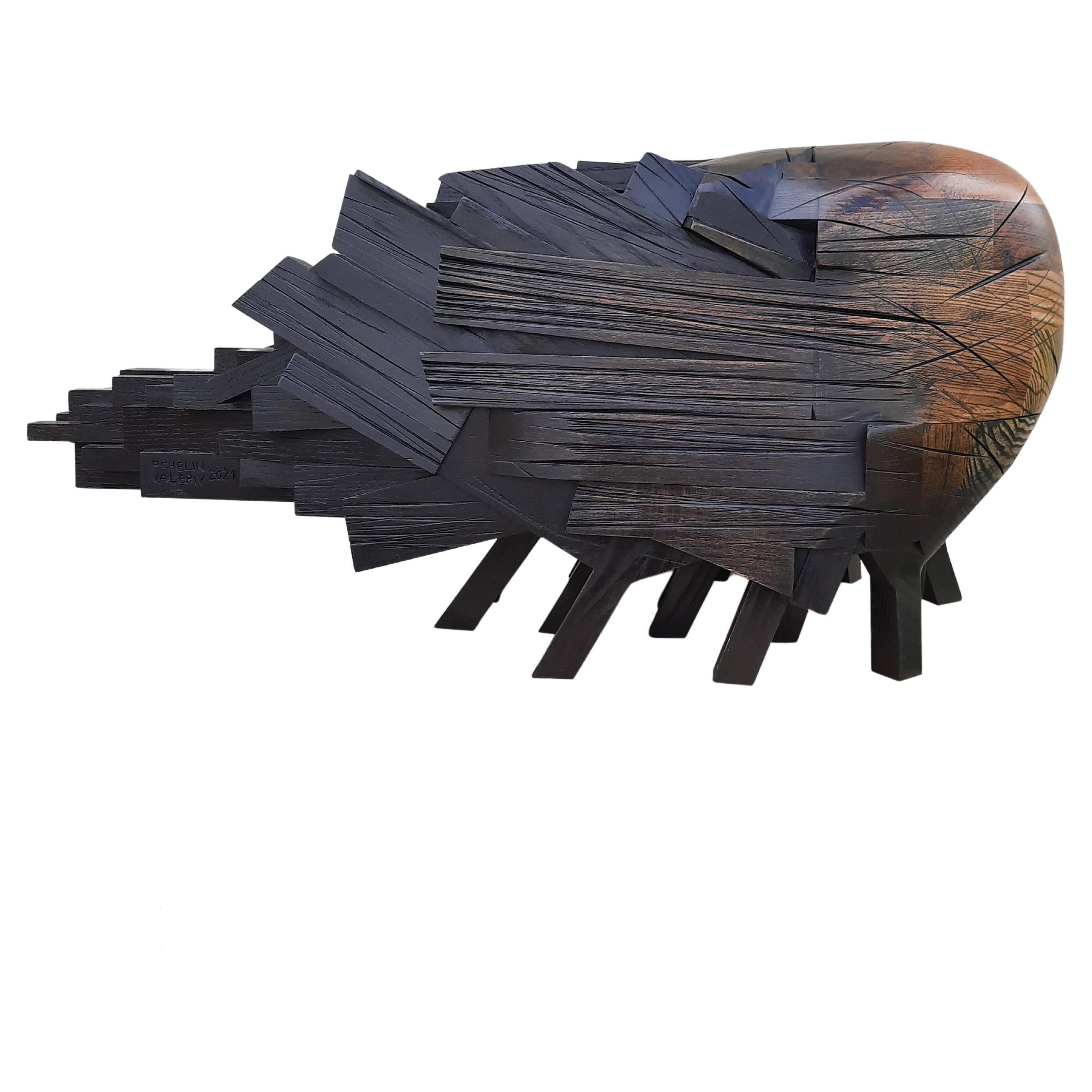 Contemporary Beechwood Sculpture Drifter 11 by Valery Pchelin