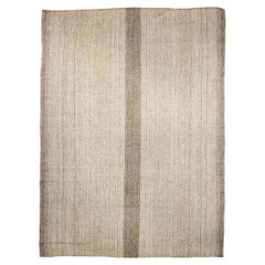 Contemporary Beige and Brown Persian Kilim Wool Rug by Doris Leslie Blau