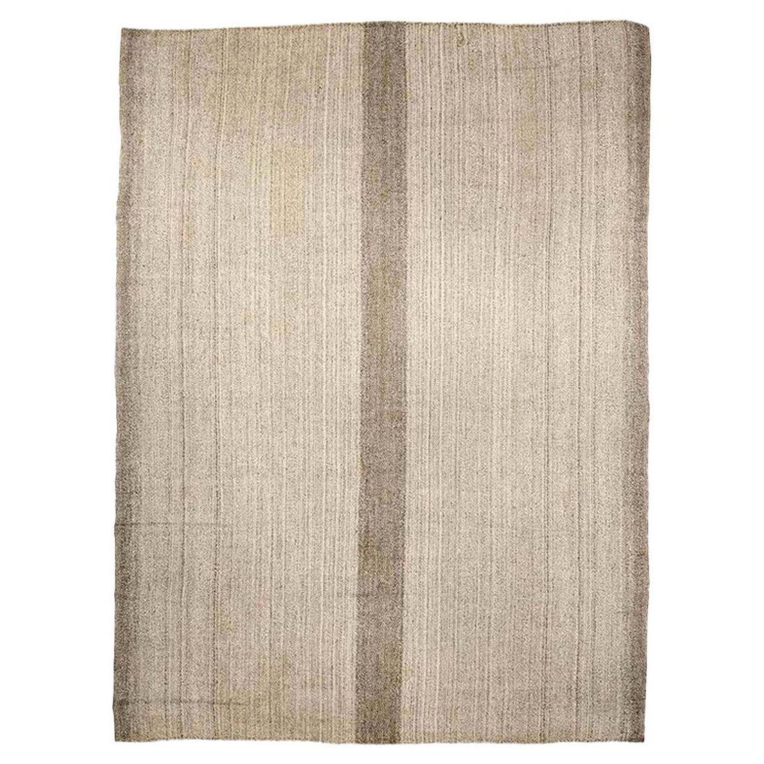Contemporary Beige and Brown Persian Kilim Wool Rug by Doris Leslie Blau For Sale