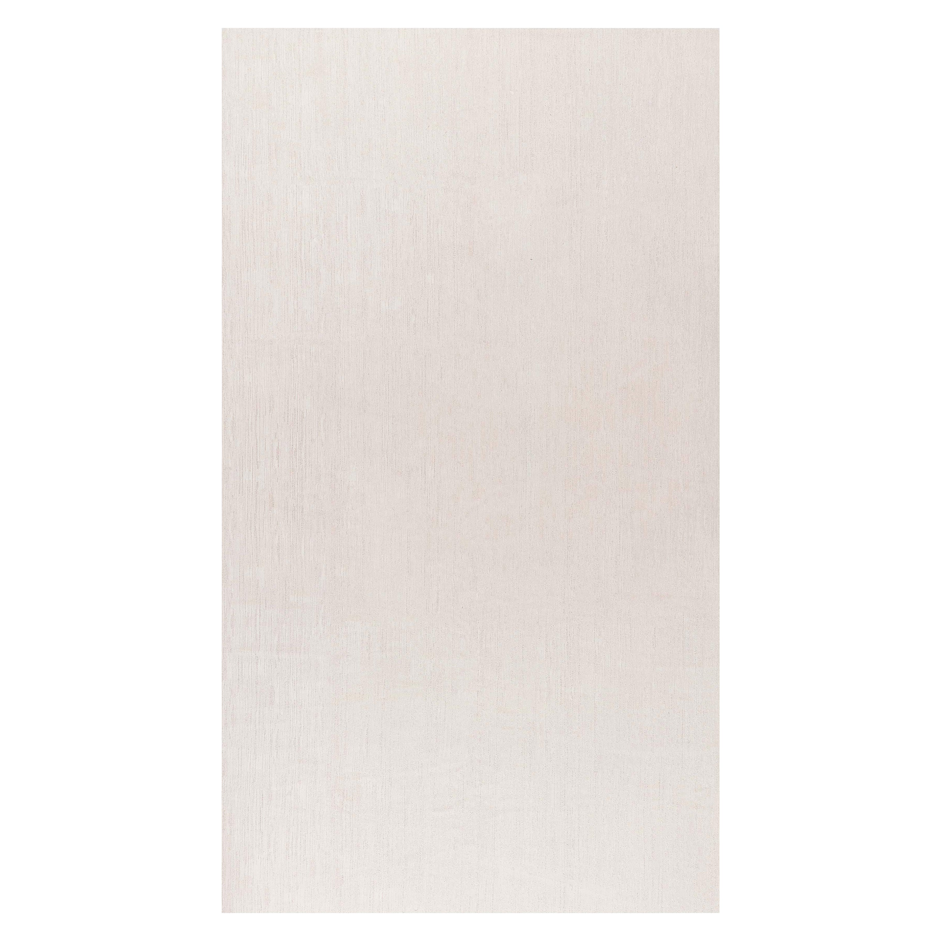 Contemporary Beige and White High-Low Knotted Rug by Doris Leslie Blau