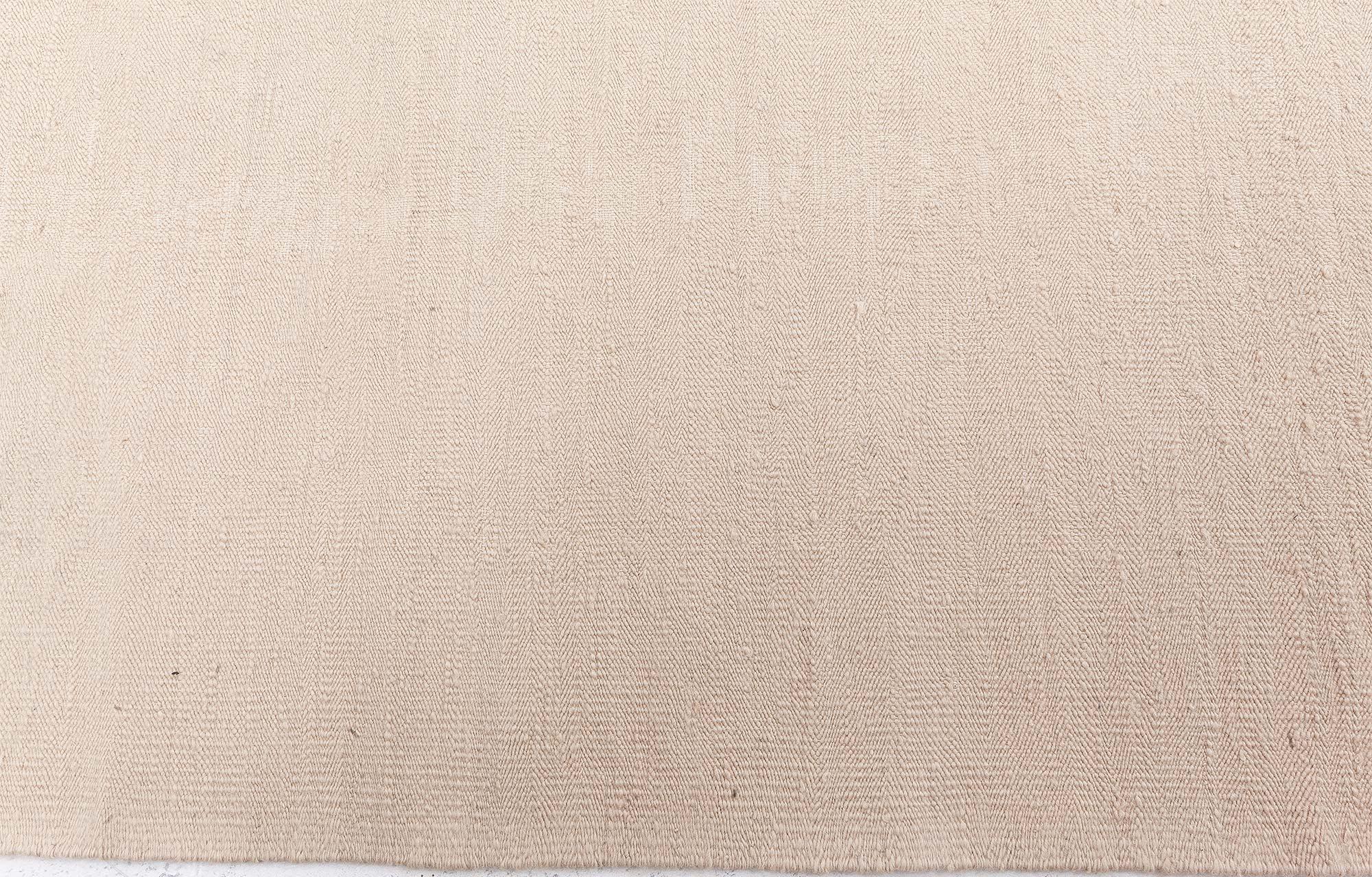 Zeitgenössischer Flachgewebe-Teppich in Beige von Doris Leslie Blau (Moderne) im Angebot