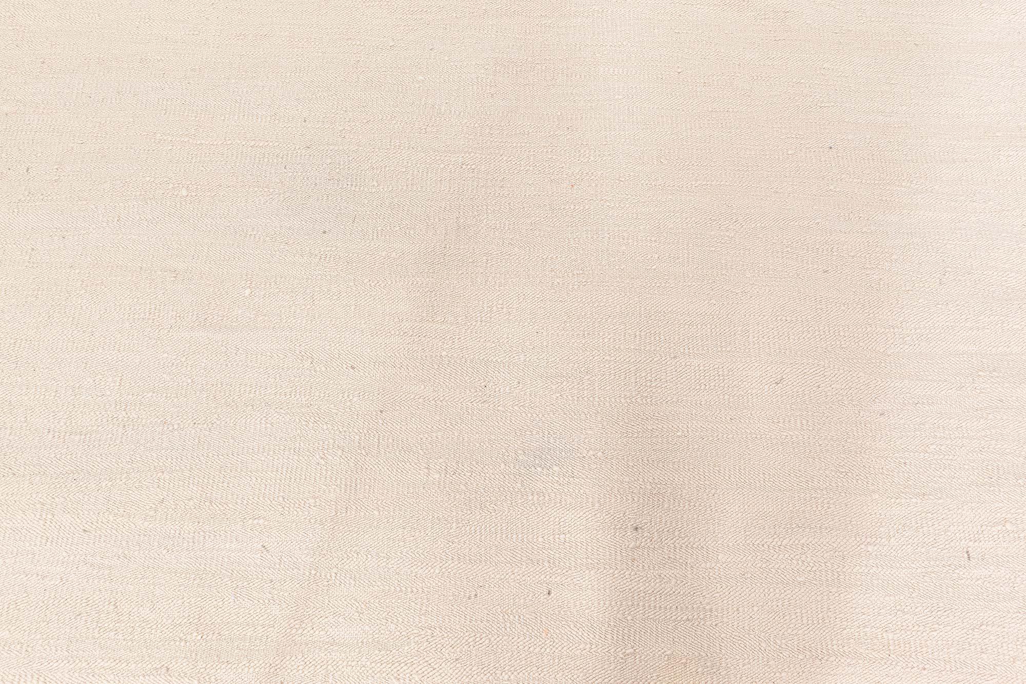 Zeitgenössischer Flachgewebe-Teppich in Beige von Doris Leslie Blau (Wolle) im Angebot