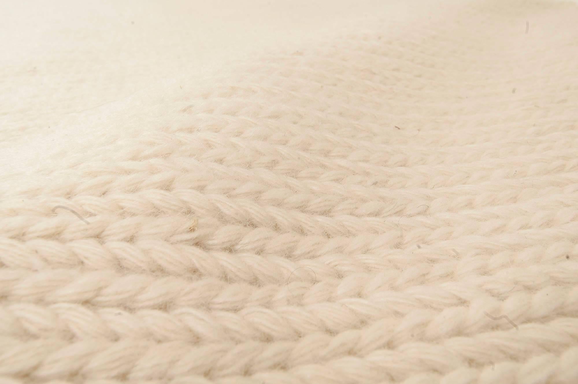 Modern Contemporary Beige Flat-Weave Wool Rug by Doris Leslie Blau For Sale
