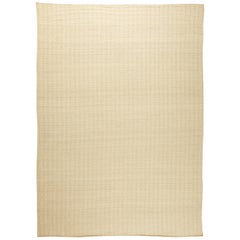 Tappeto contemporaneo in lana a trama piatta beige di Doris Leslie Blau