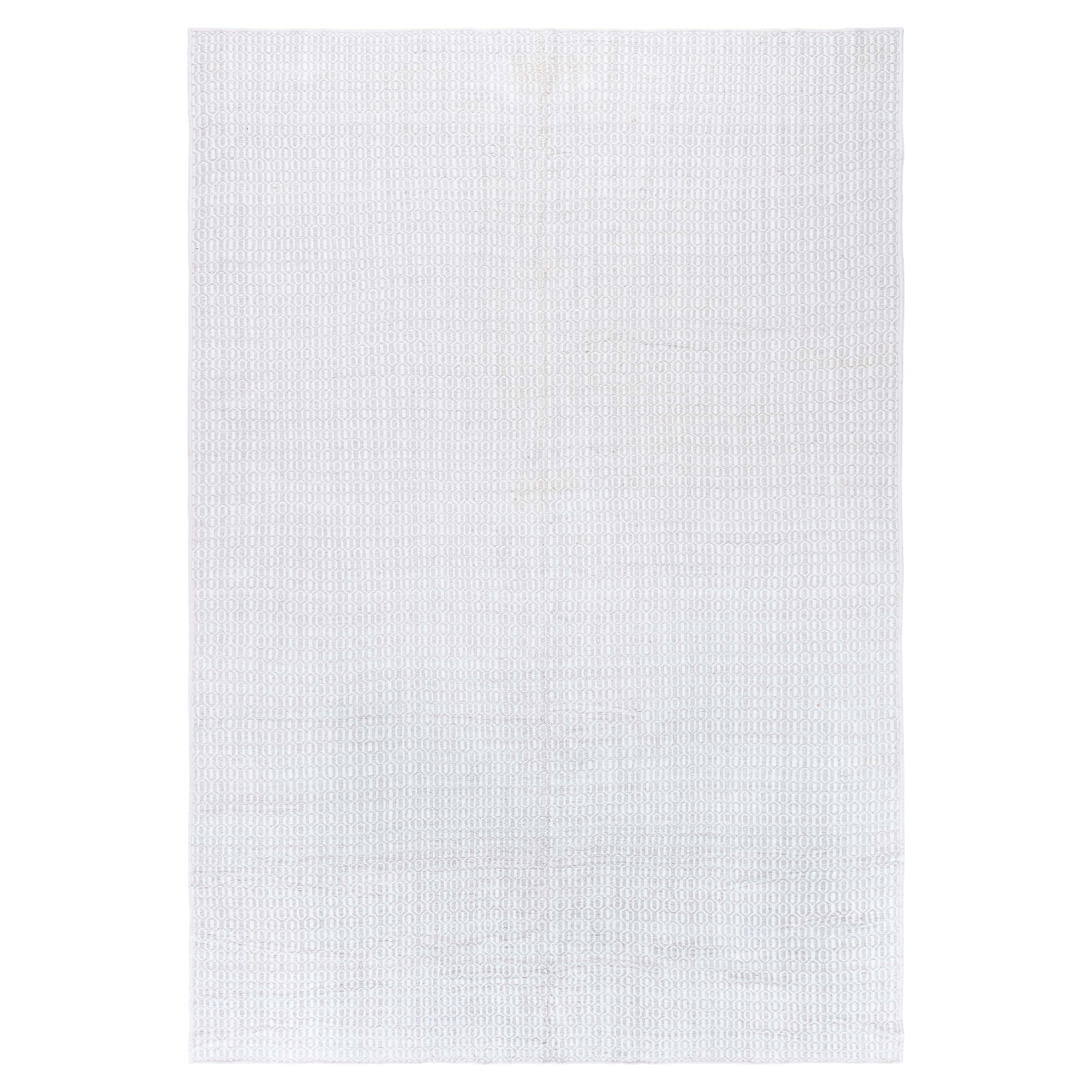 Contemporary Beige Flat-Weave Wool Rug by Doris Leslie Blau