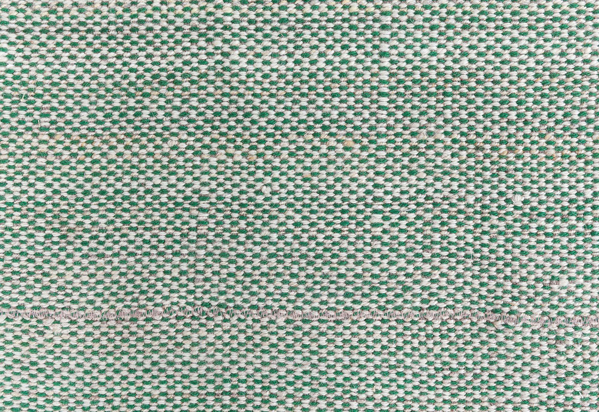 Tapis Contemporary Beige Green Flat Weave par Doris Leslie Greene
Taille : 9'9