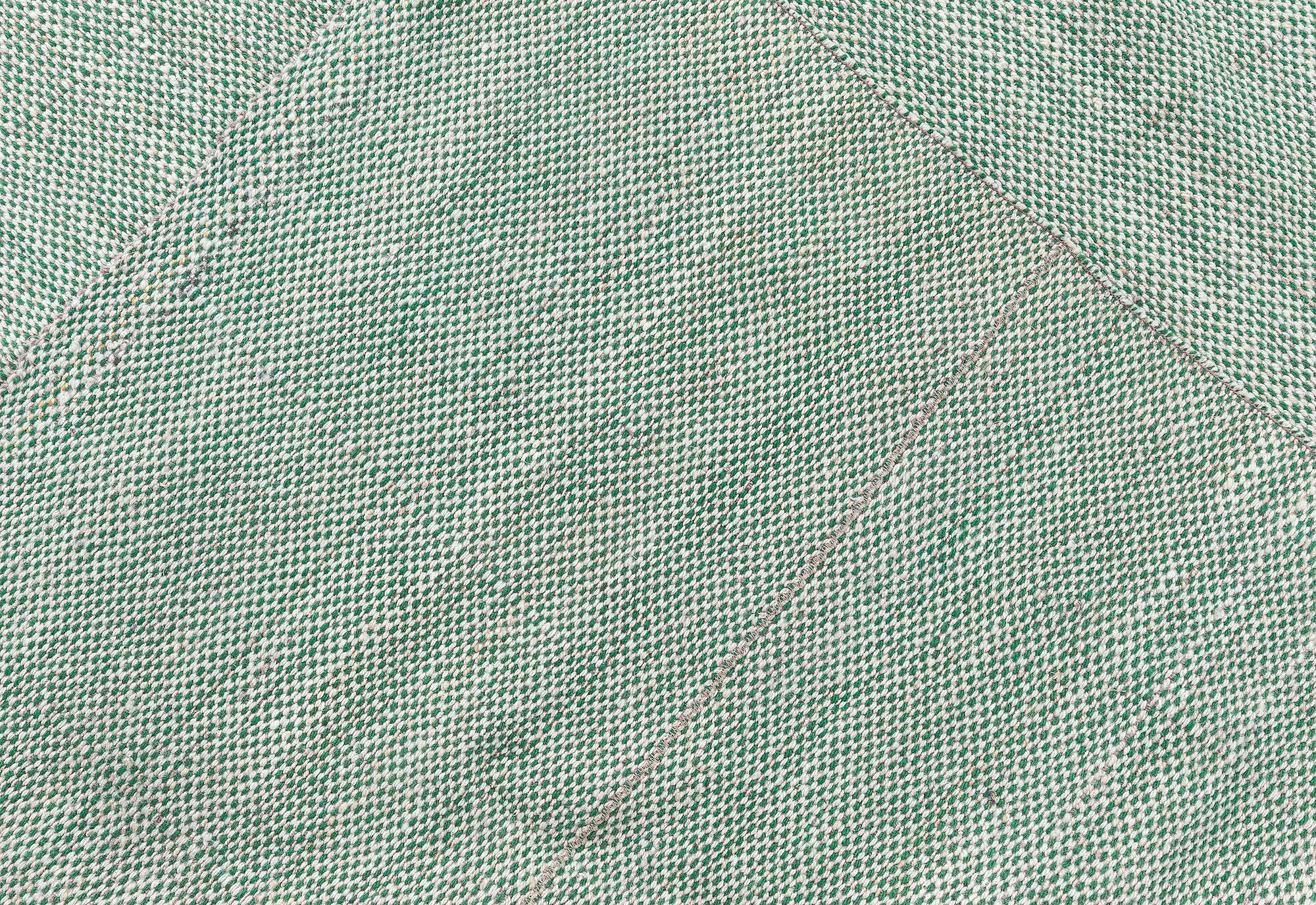 XXIe siècle et contemporain Tapis Contemporary Beige Green Flat Weave par Doris Leslie Greene en vente