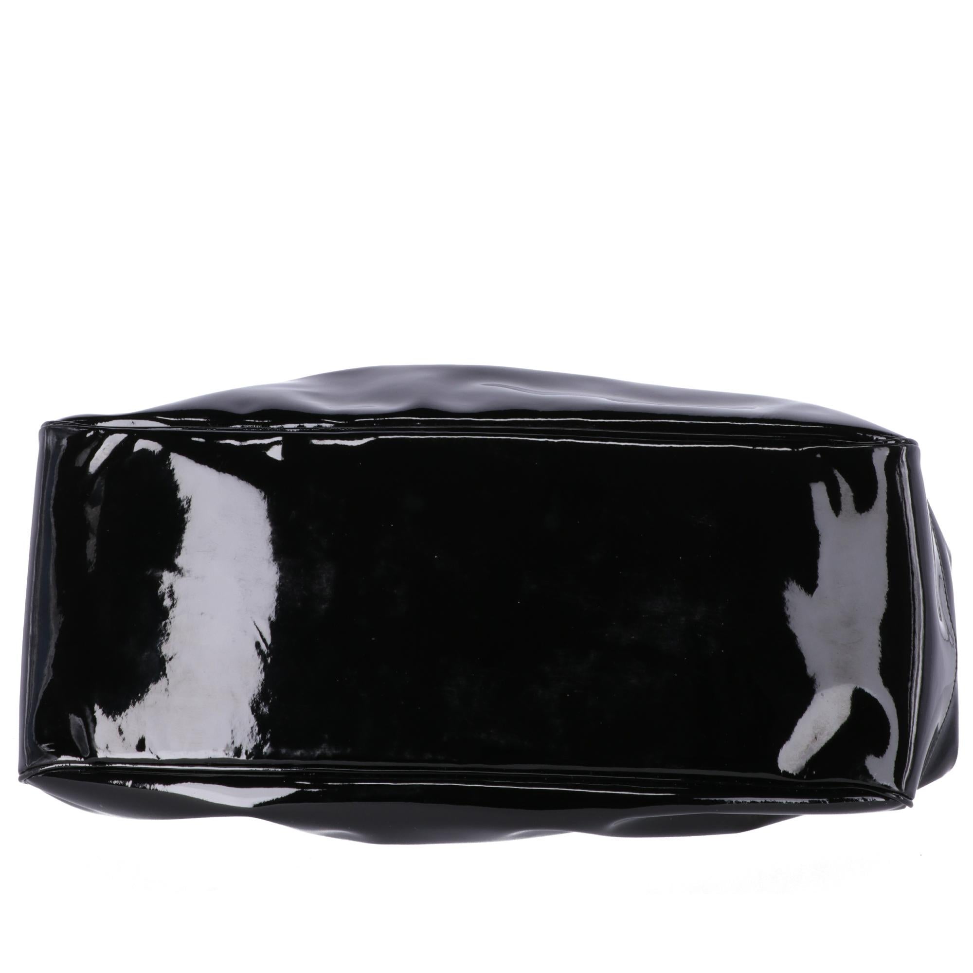 Contemporary Beledina Black Patent Leather Tote Bag 1