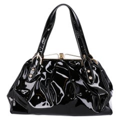 Contemporary Beledina Black Patent Leather Tote Bag