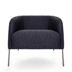 Contemporary Sessel in Schokoladenoptik mit anthrazitfarbener Polsterung - Bella Line