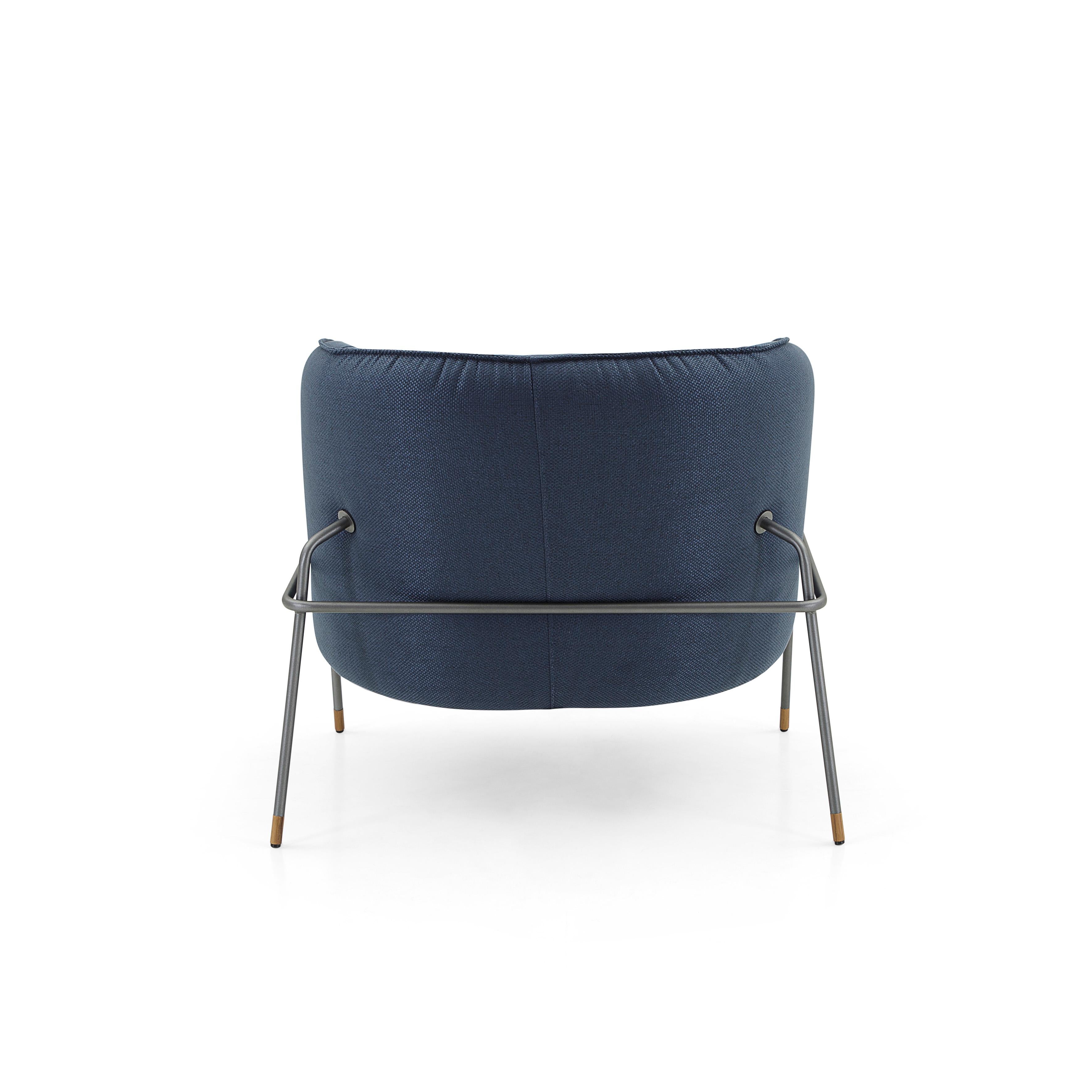 navy armchair