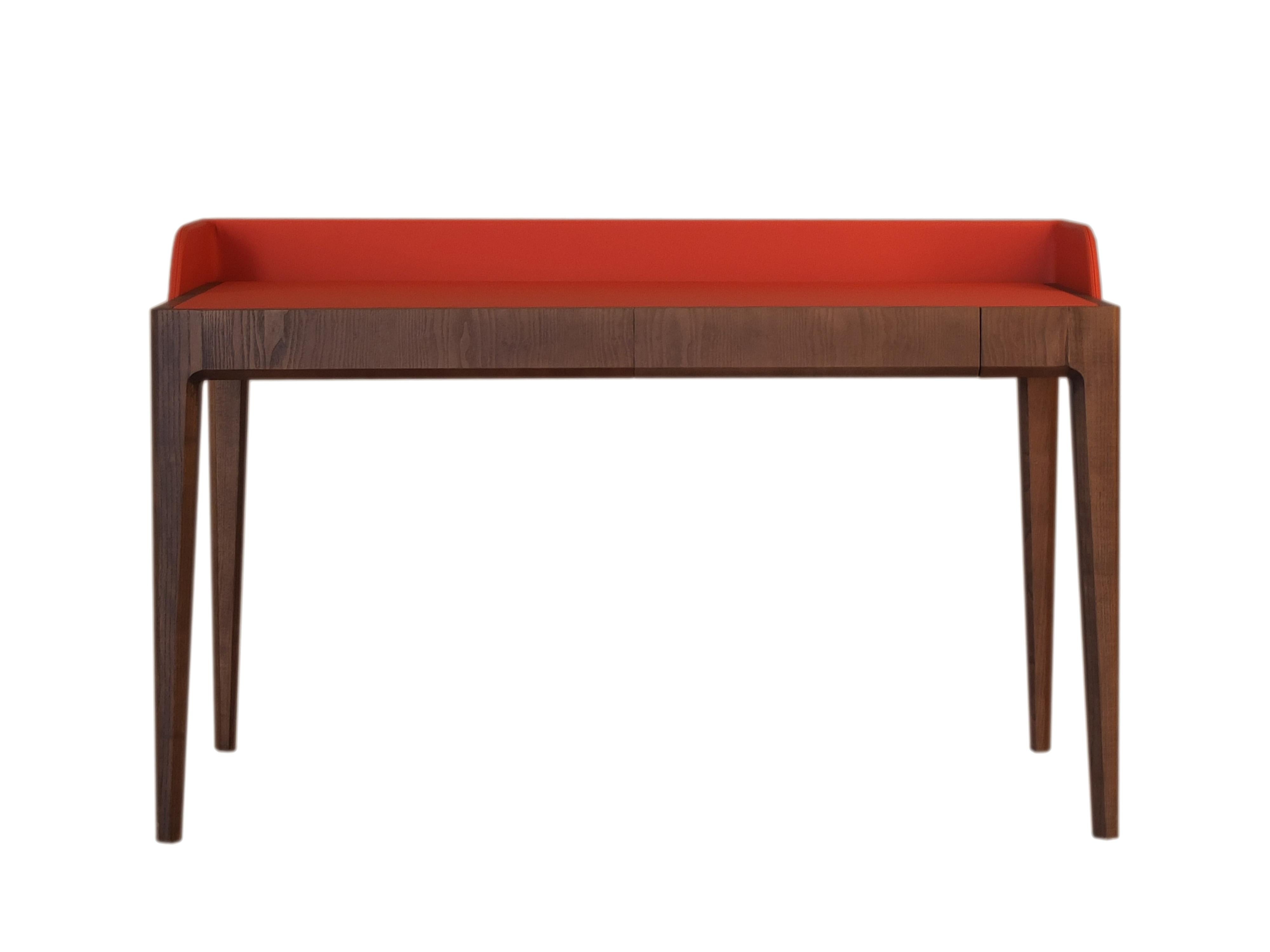 Italian Bellagio Desk by Morelato, made of Ashwood with Leather Flapping Top
