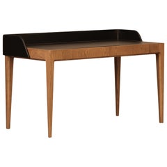 Bellagio Desk by Morelato, made of Ashwood with Leather Flapping Top