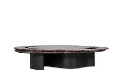 Contemporary Benagil Coffee Table, Rosso Levanto Marble, Handmade by Greenapple